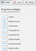 form widgets