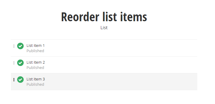 Reorder Reorder