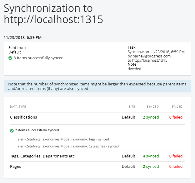 SyncSummary SyncSummary