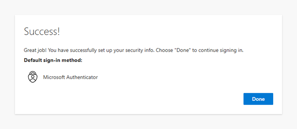 Complete procedure with MS Auth app Complete procedure with MS Auth app