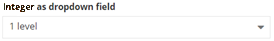 Integer as dropdown