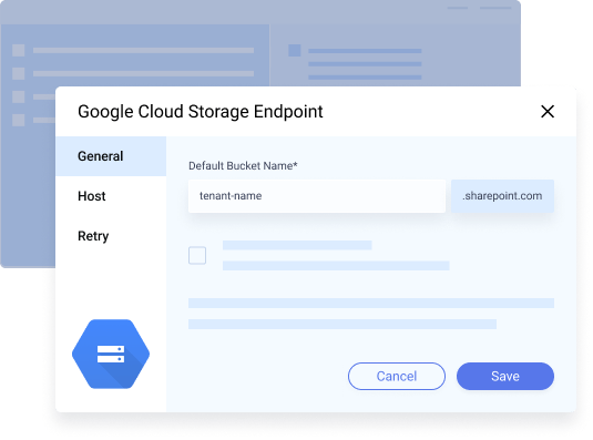 Google Cloud Storage Endpoint illustration