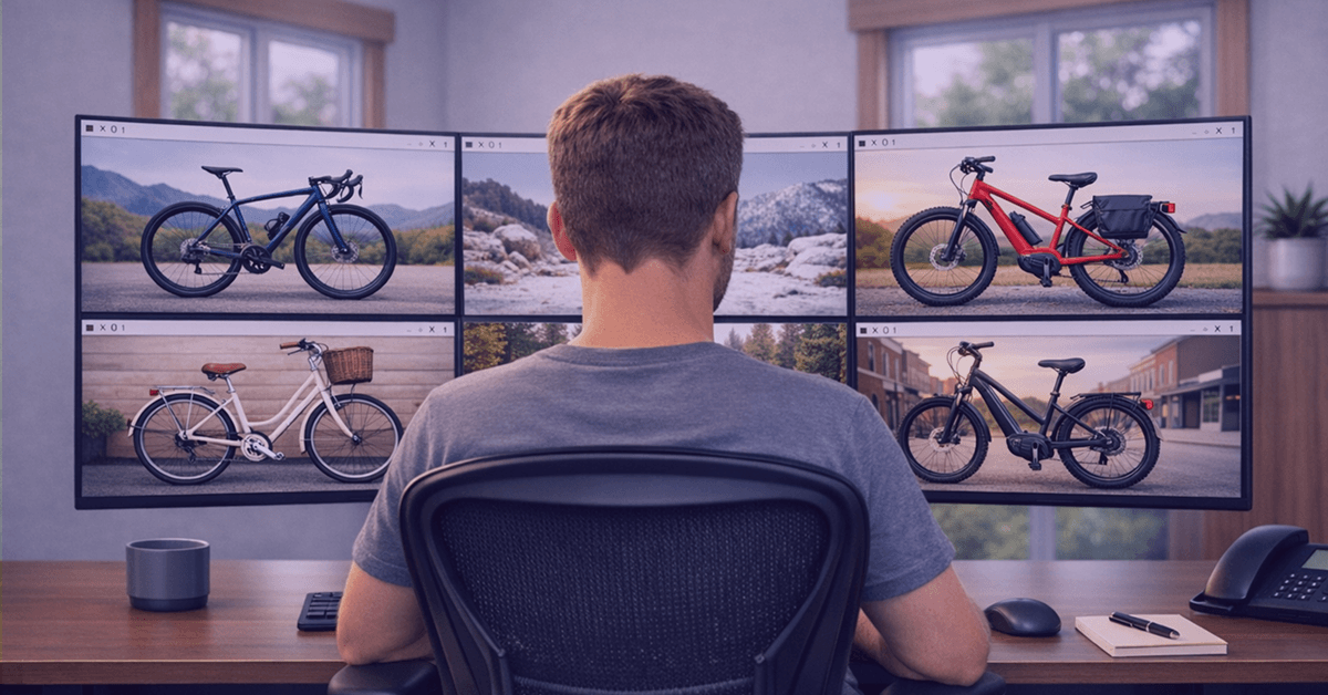 A user looking at multiple manufacturing websites