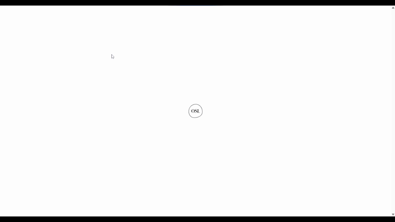 The homepage hero section for Outsmart Labs initially appears to be a static illustrated section. Upon scrolling, the headline 'Let’s make Waves' and button move up out of view while the straight colorful lines become wavy.