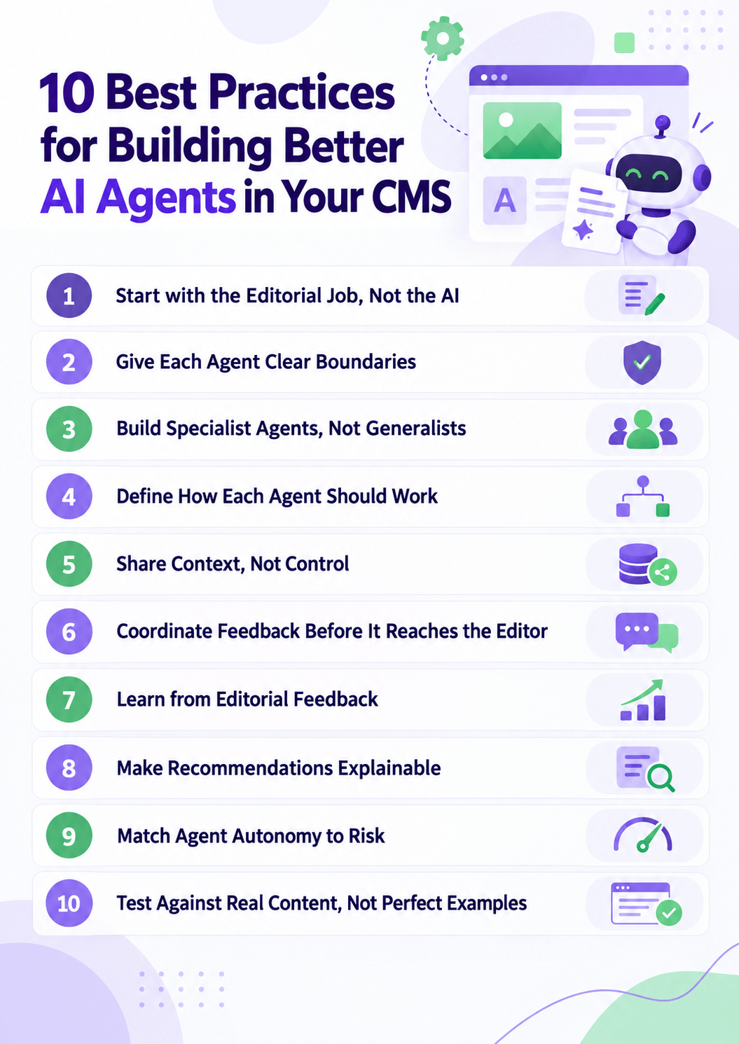 10 Best Practices for Building Better AI Agents in Your CMS 10 Best Practices for Building Better AI Agents in Your CMS