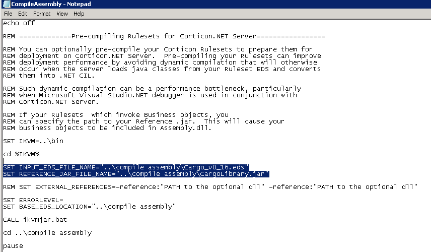 Corticon-compile-assembly
