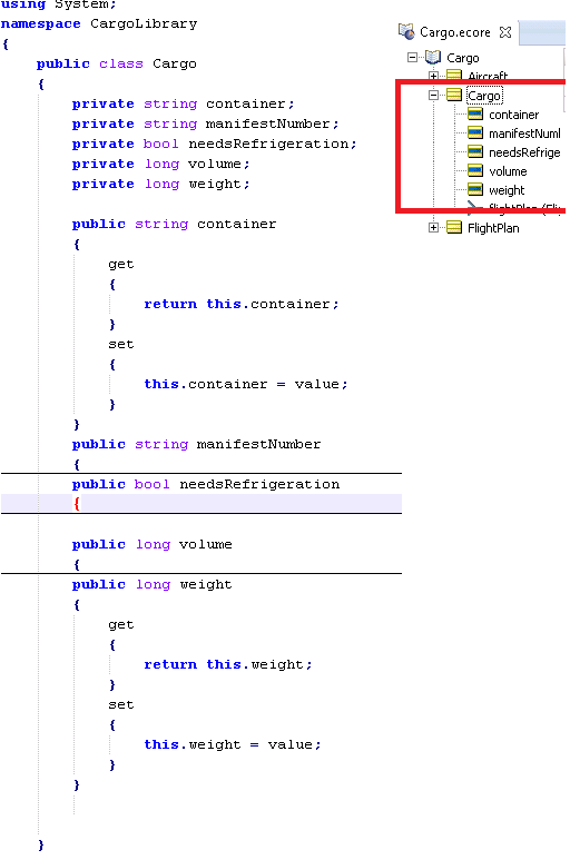 NET-Business-Object-class-Cargo