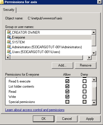 permissions-for-axis