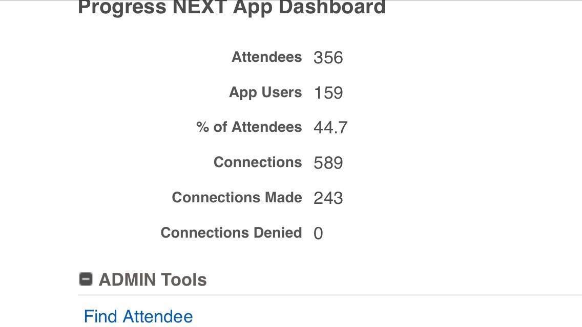ProgressNEXT 2016 App - Dashboard ProgressNEXT 2016 App - Dashboard