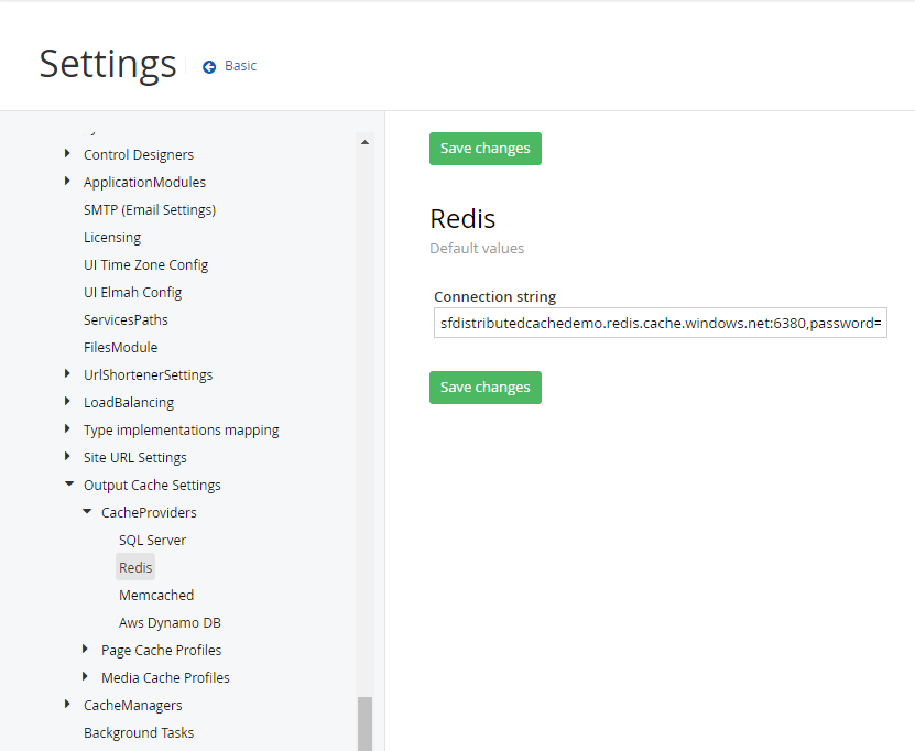 Redis Cache ConnectionString