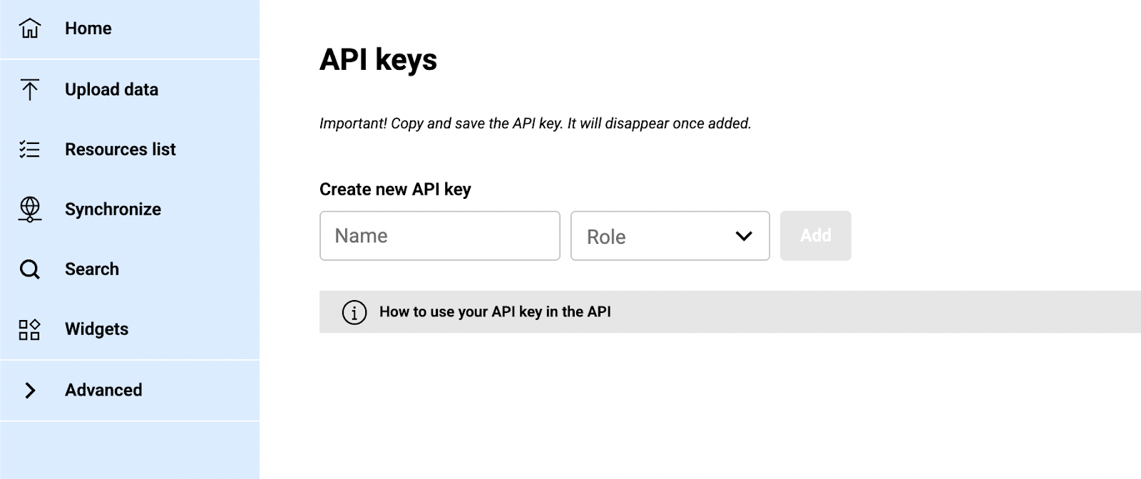 Progress Agentic RAG API keys