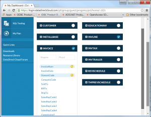 Figure 3: Selecting the entities to expose to Salesforce
