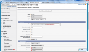 Figure 4: Creating new external data sources