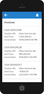 Figure 9: Simulation of mobile access to our on-premise SOR using the Salesforce1app