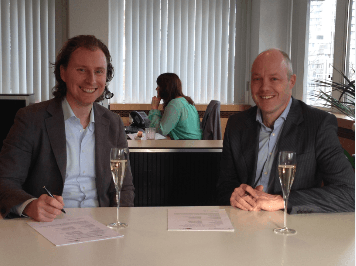 Hans van Dommelen of Cloudselling with the director of Brixxs about Progress Rollbase