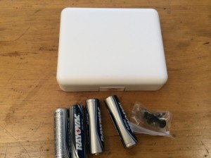 A photo of a battery-powered iBeacon