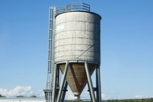 A solitary silo