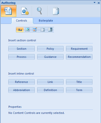 the Control sub-tab underneath the Enrich tab (Microsoft Word)