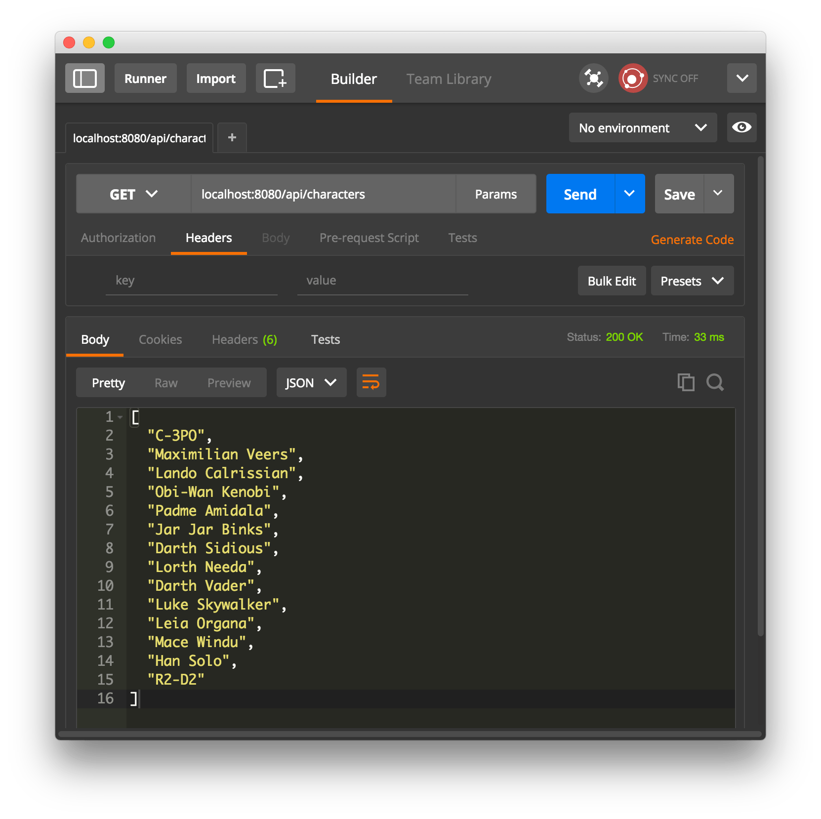 setup to handle the incoming HTTP GET requests via middle-tier