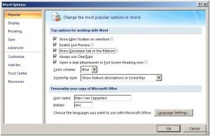 wordoptions