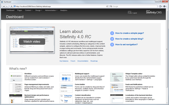 Sitefinity Modal Sitefinity 4.0 RC is now available!