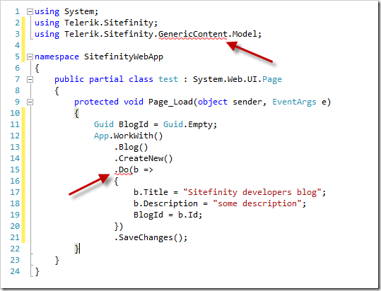 The type or namespace name 'GenericContent'  does not exist in the namespace 'Telerik.Sitefinity' (are you missing an assembly reference?).