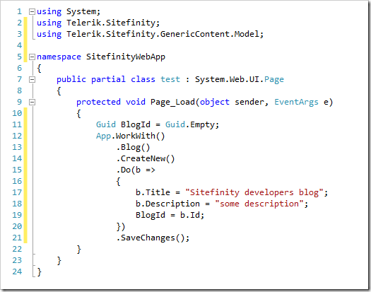 Working code!