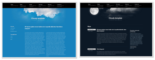 Cloudy Template Screenshots