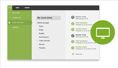 Desktop web publishing using Sitefinity Lightning