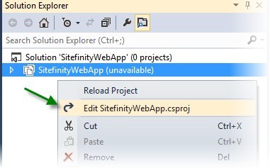 Edit Project File