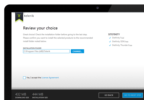Lightweight Sitefinity CMS Installer