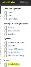 Module Builder Menu