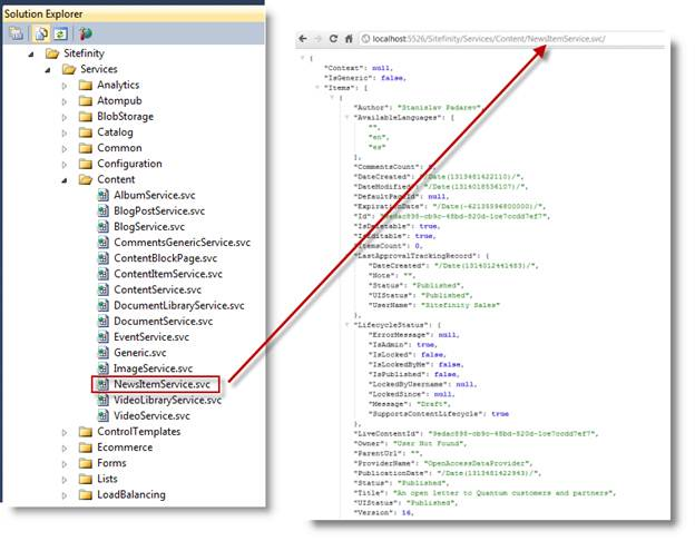 Service call in browser