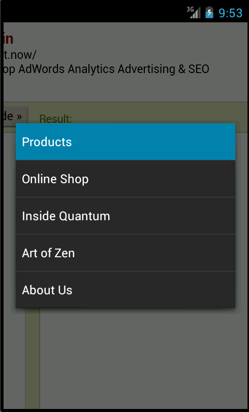 Sitefinity Responsive navigation in Android