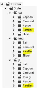 Styles folder structure