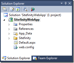 Sitefinity 4.0 Web Application Project
