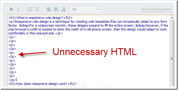 Screwed up HTML in Sitefinity's Rich Text editor Screwed up HTML in Sitefinity's Rich Text editor