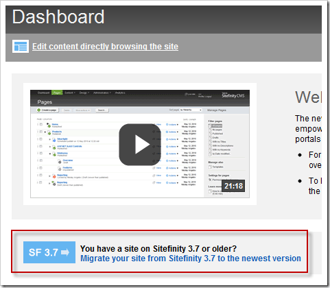 Ready to upgrade from Sitefinity 3.x?