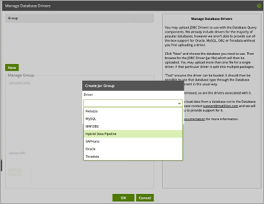 Image of Matillion Create Jar Group window
