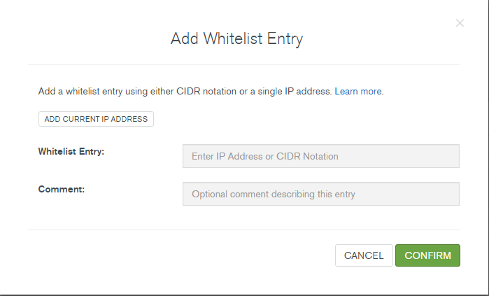 Add Whitelist Entry