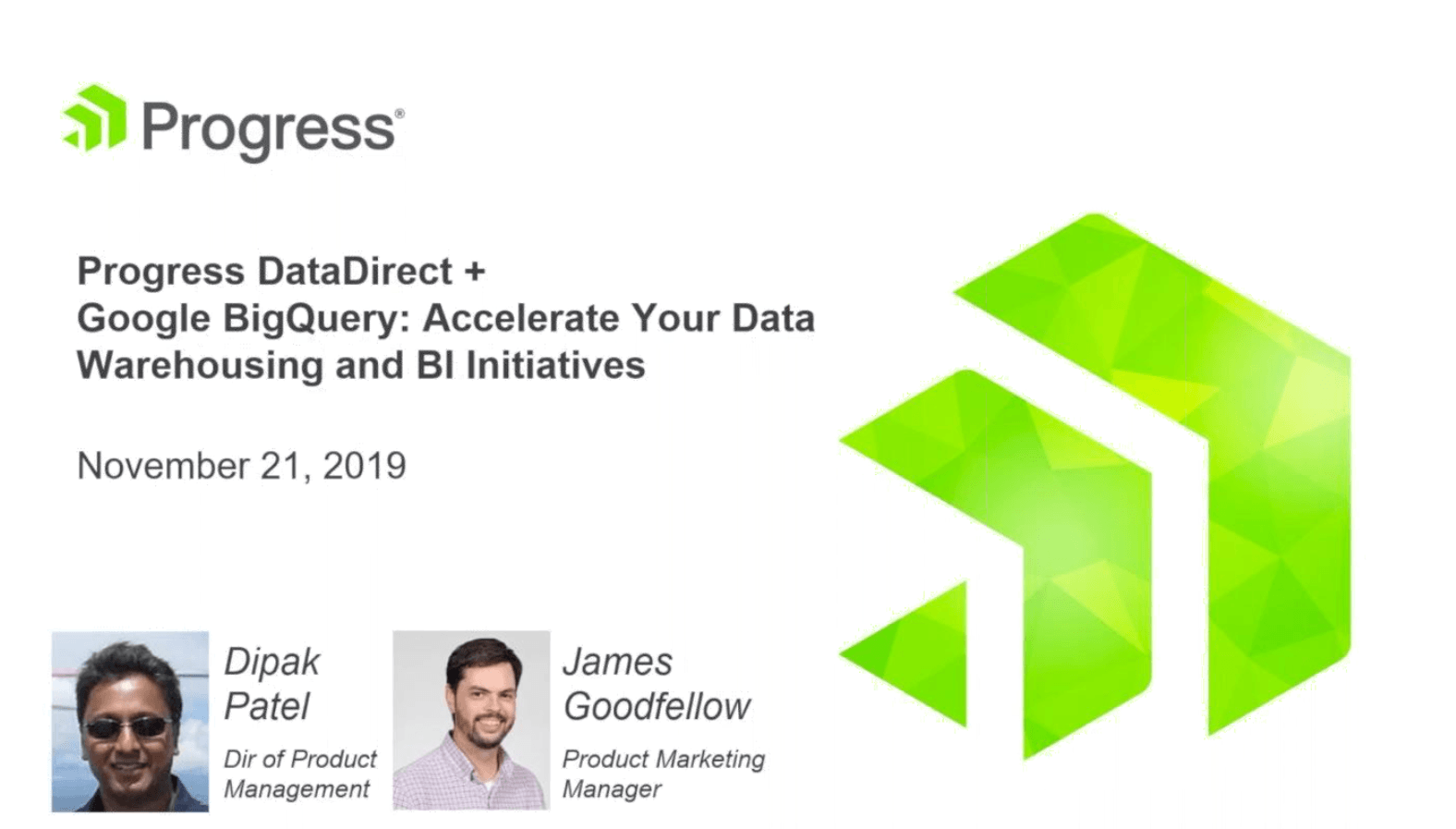 Progress DataDirect and Google BigQuery Webinar