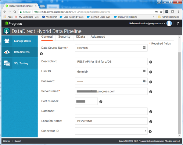 HDP-DB2z2 Configure IBM DB2 z/OS host, port and location