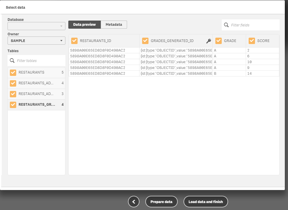 Prepare Data - Load Data