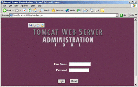 Tomcat Administration Box Screenshot