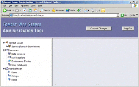 Tomcat Administration Tool Screenshot