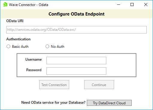 wave-connector2 Configure OData Endpoint for Wave Dataset