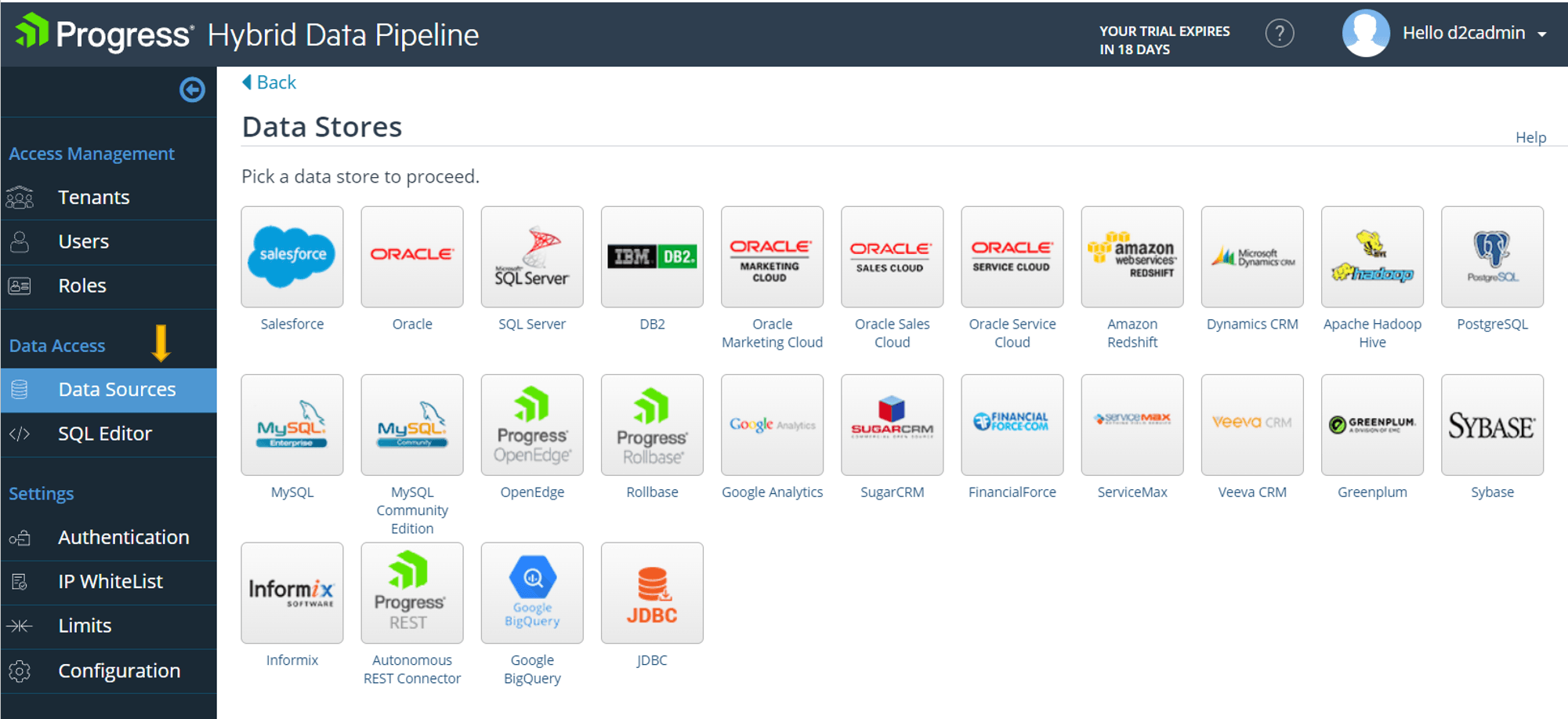 DataStoresPage DataStoresPage