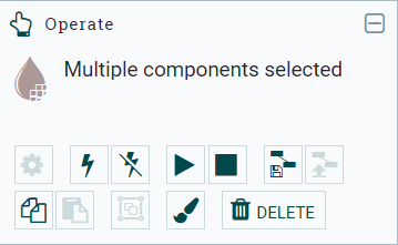 operate panel that appears on the left-hand side when clicking the 