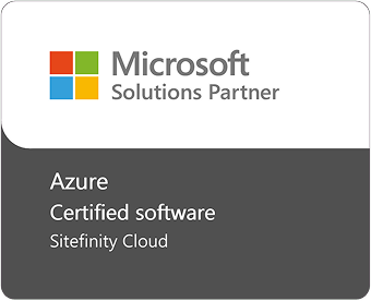 Sitefinity Cloud Azure Certified Software Badge