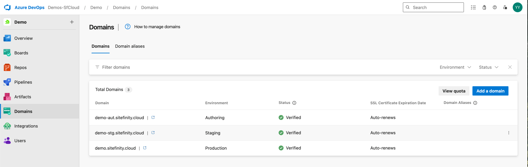 Domain Management